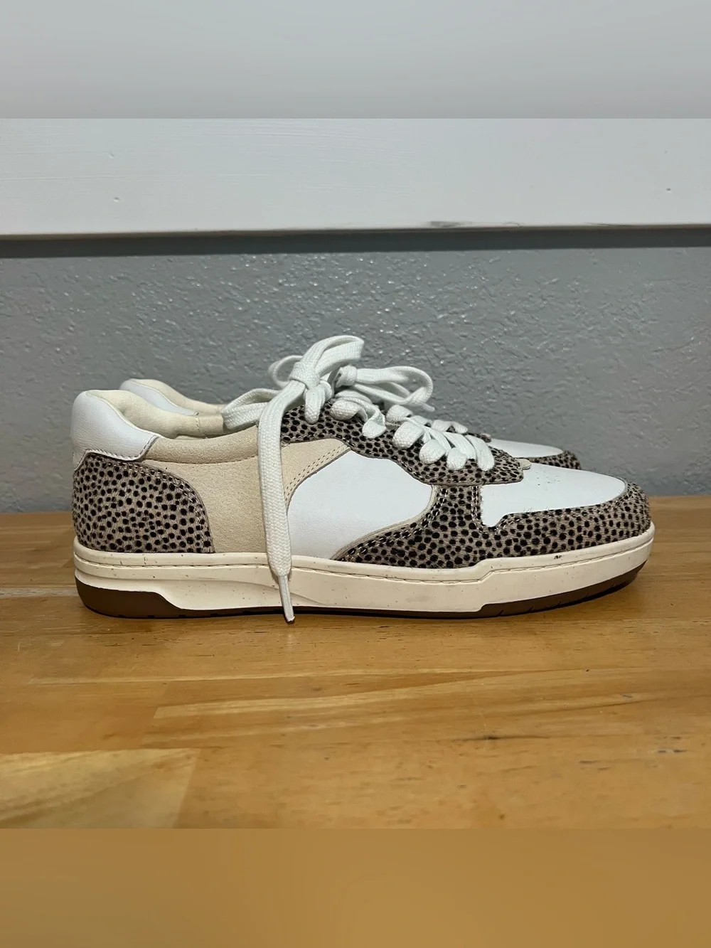 Madewell Calf Hair Leopard Print Leather Sneakers Women’s Size 9